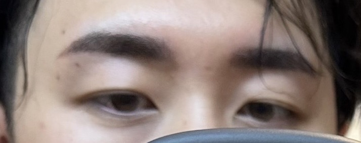 アートメイク施術後の眉。自然な仕上がりの状態